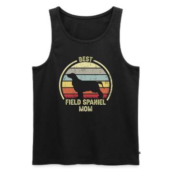 Hund Mom - Field Spaniel - Männer Premium Bio Tank Top - Schwarz - Vorne - Michal (187cm)
