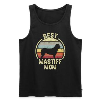 Hund Mom - Mastiff - Männer Premium Bio Tank Top - Schwarz - Vorne - Michal (187cm)