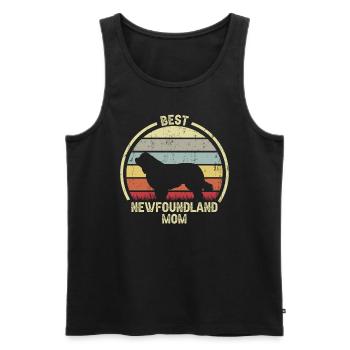 Hund Mom - Neufundland - Männer Premium Bio Tank Top - Schwarz - Vorne - Michal (187cm)