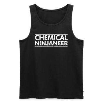 Ninjaneer - Chemical Engineer - Men's Premium Organic Tank Top - black - Front - AI Model Male 178 light (178cm)