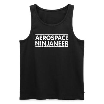 Ninjaneer - Ingénieur aérospatial - Débardeur bio Premium Homme - noir - Devant - Michal (187cm)