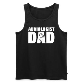 Job - Audiologe Papa - Männer Premium Bio Tank Top - Schwarz - Vorne - Michal (187cm)