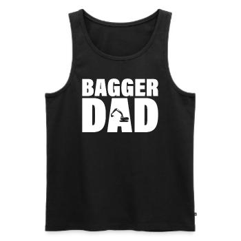 Job - Bagger Dad - Männer Premium Bio Tank Top - Schwarz - Vorne - Michal (187cm)