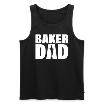 Job - Le père de Baker - Débardeur bio Premium Homme - noir - Devant - Michal (187cm)