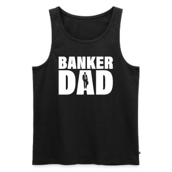 Emploi - Banker Papa - Débardeur bio Premium Homme - noir - Devant - Michal (187cm)