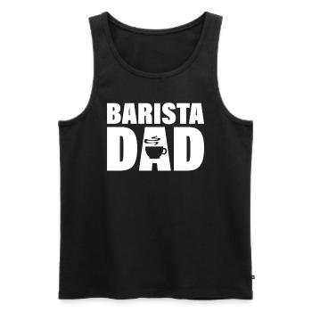 Job - Barista Dad - Débardeur bio Premium Homme - noir - Devant - AI Model Male 178 light (178cm)