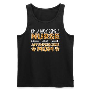 Ammenhundemutter - Affenpinscher - Männer Premium Bio Tank Top - Schwarz - Vorne - Michal (187cm)