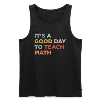 Teaching mathematics teachers - Men's Premium Organic Tank Top - black - Front - AI Model Male 178 light (178cm)