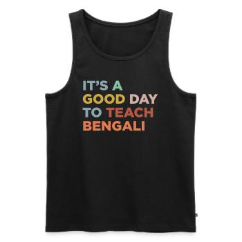 Unterrichten Sie Den Bengalischen Lehrer - Männer Premium Bio Tank Top - Schwarz - Vorne - AI Model Male 178 light (178cm)