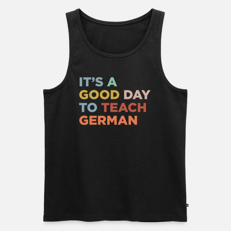 Deutschlehrer Unterrichten - Männer Premium Bio Tank Top - Schwarz