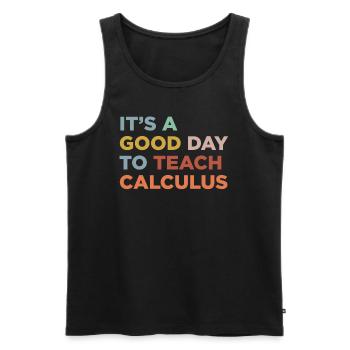 Teaching arithmetic teachers - Men's Premium Organic Tank Top - black - Front - AI Model Male 178 light (178cm)