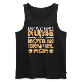 Krankenschwester-Hundemutter - Boykin Spaniel - Männer Premium Bio Tank Top - Schwarz - Vorne - Michal (187cm)
