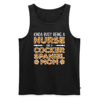 Sister Dog Mother - Cocker Spaniel - Men's Premium Organic Tank Top - black - Front - Michal (187cm)