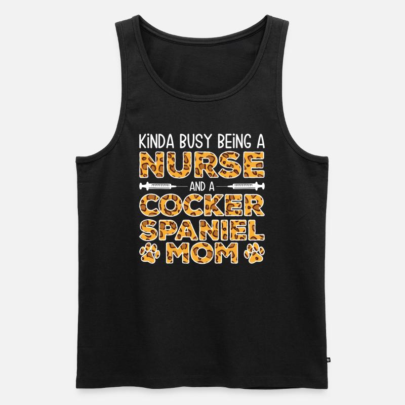 Schwesterhund Mutter - Cocker Spaniel - Männer Premium Bio Tank Top - Schwarz