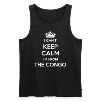 I can't stay calm, I'm from Congo - Men's Premium Organic Tank Top - black - Front - Michal (187cm)