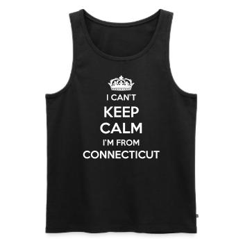 Ich Kann Nicht Ruhig Bleiben - Connecticut - Männer Premium Bio Tank Top - Schwarz - Vorne - Michal (187cm)