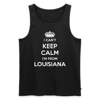 Je ne peux pas rester calme - Louisiane - Débardeur bio Premium Homme - noir - Devant - Michal (187cm)