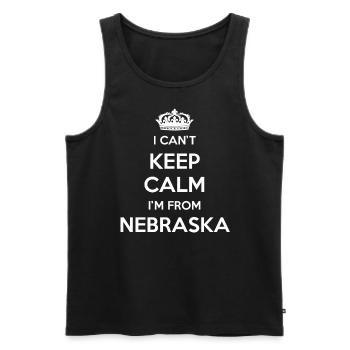 Ich Kann Nicht Ruhig Bleiben - Nebraska - Männer Premium Bio Tank Top - Schwarz - Vorne - Michal (187cm)