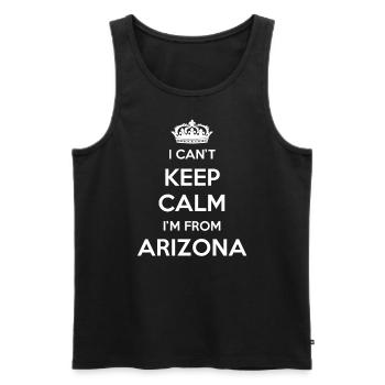 Ich Kann Nicht Ruhig Bleiben - Arizona - Männer Premium Bio Tank Top - Schwarz - Vorne - Michal (187cm)