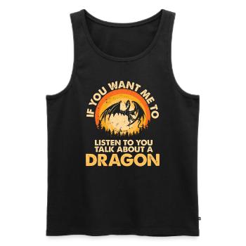 Écoutez parler d’Animal Dragon - Débardeur bio Premium Homme - noir - Devant - Michal (187cm)