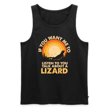 Hören Sie Talk About Animal Lizard - Männer Premium Bio Tank Top - Schwarz - Vorne - AI Model Male 178 light (178cm)