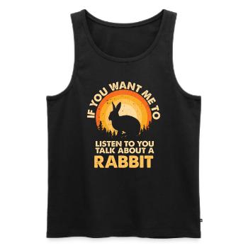 Listen to Talk About Animal Rabbit - Men's Premium Organic Tank Top - black - Front - Michal (187cm)