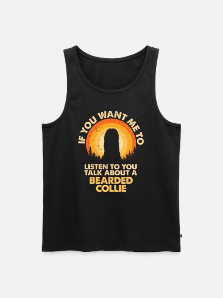 Talk about dog bear collie - Men's Premium Organic Tank Top - black