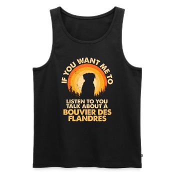 Talk about dog Bouvier des Flandres - Men's Premium Organic Tank Top - black - Front - Michal (187cm)