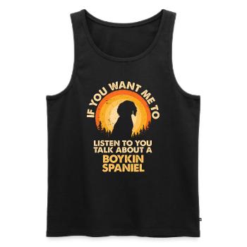 Sprechen Sie Über Den Hund Boykin Spaniel - Männer Premium Bio Tank Top - Schwarz - Vorne - Michal (187cm)