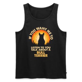 Talk about dog bulls -terriers - Men's Premium Organic Tank Top - black - Front - Michal (187cm)