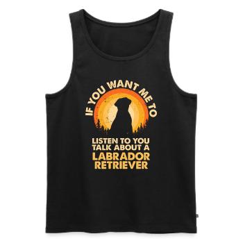 Sprechen Sie Über Hund Labrador Retriever - Männer Premium Bio Tank Top - Schwarz - Vorne - Michal (187cm)
