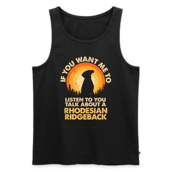 Parlez du chien Rhodesian Ridgeback - Débardeur bio Premium Homme - noir - Devant - Michal (187cm)