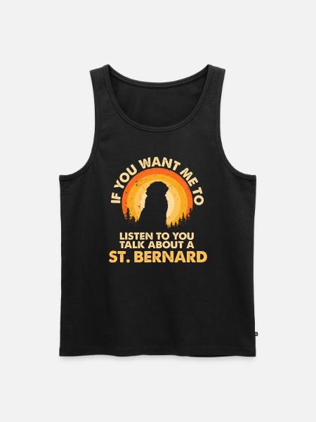 Talk about dog St. Bernard - Men's Premium Organic Tank Top - black