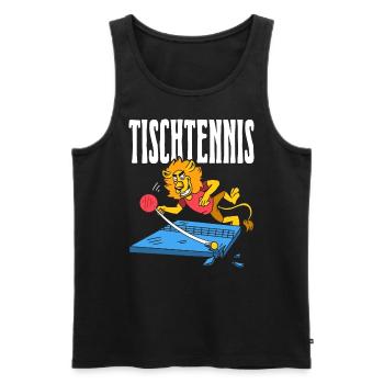Table Tennis Lion Ping Pong Lion Outfit Table - Men's Premium Organic Tank Top - black - Front - Michal (187cm)
