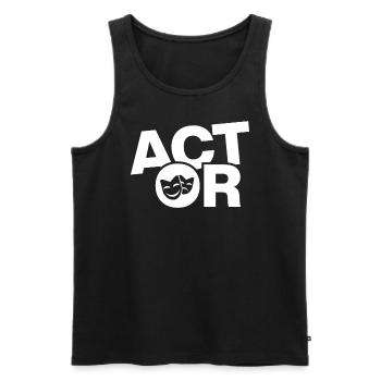 Acting Job Work - Actor - Men's Premium Organic Tank Top - black - Front - AI Model Male 178 light (178cm)