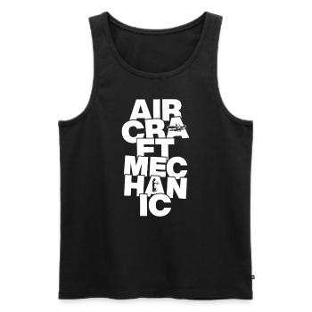 Profession Work - Aircraft mechanic - Men's Premium Organic Tank Top - black - Front - AI Model Male 178 light (178cm)