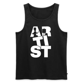 Profession Job Work - Artists - Men's Premium Organic Tank Top - black - Front - AI Model Male 178 light (178cm)