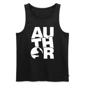 Profession Job Work - Author - Men's Premium Organic Tank Top - black - Front - AI Model Male 178 light (178cm)