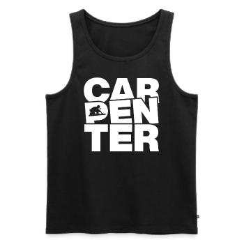 Carpentry - Carpenter - Men's Premium Organic Tank Top - black - Front - Michal (187cm)