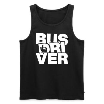 Profession Travail - Chauffeur de bus - Débardeur bio Premium Homme - noir - Devant - AI Model Male 178 light (178cm)