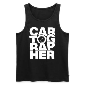 Cartography profession - cartographer - Men's Premium Organic Tank Top - black - Front - Michal (187cm)