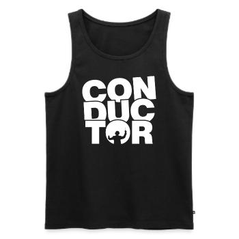 Profession Job Work - Conductor - Men's Premium Organic Tank Top - black - Front - AI Model Male 178 light (178cm)