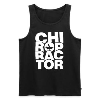 Profession Job Work - Chiropractor - Men's Premium Organic Tank Top - black - Front - AI Model Male 178 light (178cm)
