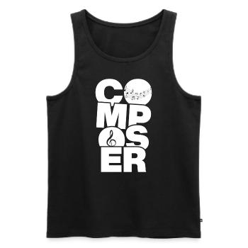 Occupation Job Work - Composer - Men's Premium Organic Tank Top - black - Front - AI Model Male 178 light (178cm)