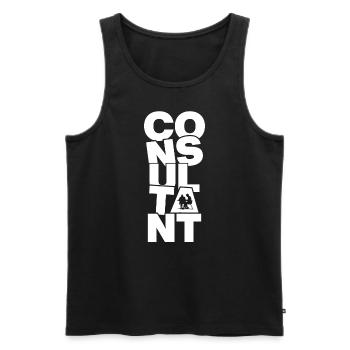 Profession Job Work - Consultant - Men's Premium Organic Tank Top - black - Front - AI Model Male 178 light (178cm)