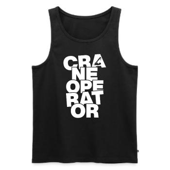 Profession Work - Crane Operator - Men's Premium Organic Tank Top - black - Front - Michal (187cm)