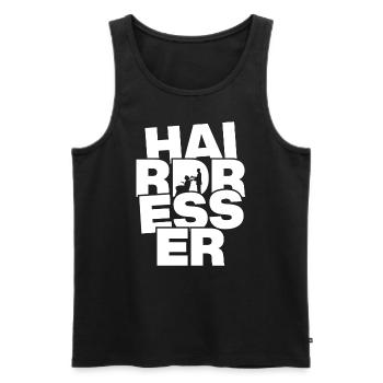 Coiffeur - Coiffeur - Débardeur bio Premium Homme - noir - Devant - Michal (187cm)