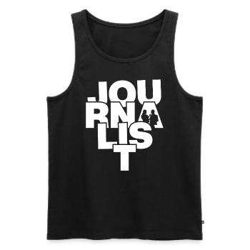 Journalismus Berufsjob - Journalist - Männer Premium Bio Tank Top - Schwarz - Vorne - Michal (187cm)
