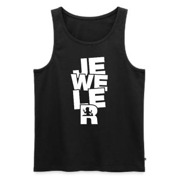 Profession Job Work - Jeweller - Men's Premium Organic Tank Top - black - Front - AI Model Male 178 light (178cm)