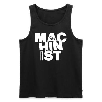 Beruf Arbeit - Maschinist - Männer Premium Bio Tank Top - Schwarz - Vorne - Michal (187cm)